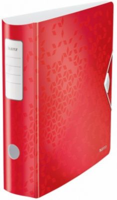 Biblioraft  180° WOW, carton laminat, partial reciclat, certificare FSC, A4, 80 mm, Leitz